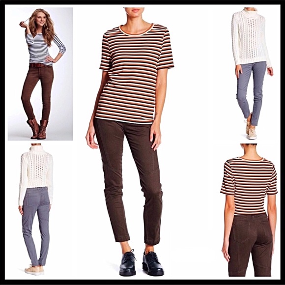 DENIM STRETCH JEANS TWILL SKINNY ANKLE PANTS A2C - Picture 8 of 8